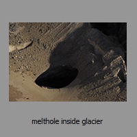 melthole inside glacier